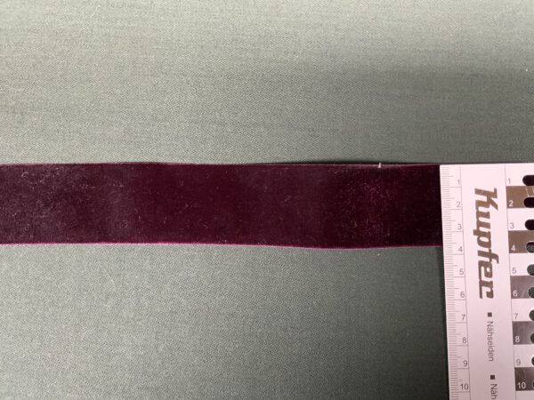 Elastisches Samtband weinrot