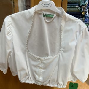 Dirndlbluse Restbluse weiß Größe 50
